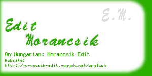 edit morancsik business card